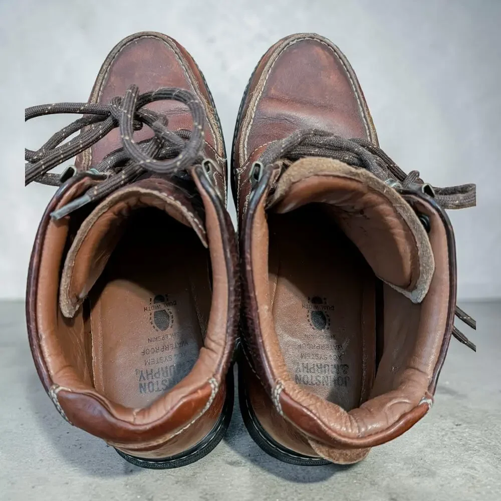Johnston & Murphy XC4 Brown Leather Chukka Boots Size 8.5 M Waterproof Comfort